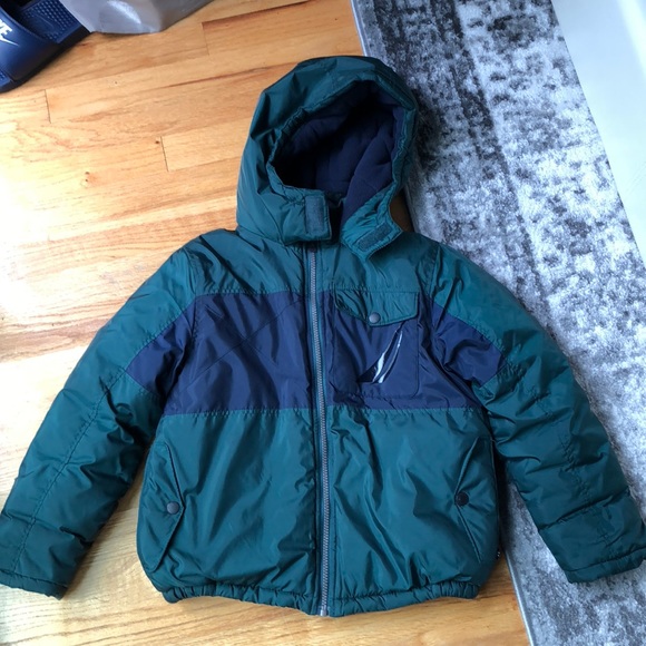 Nautica Boys Fleece Lined Hooded Bubble Jacket